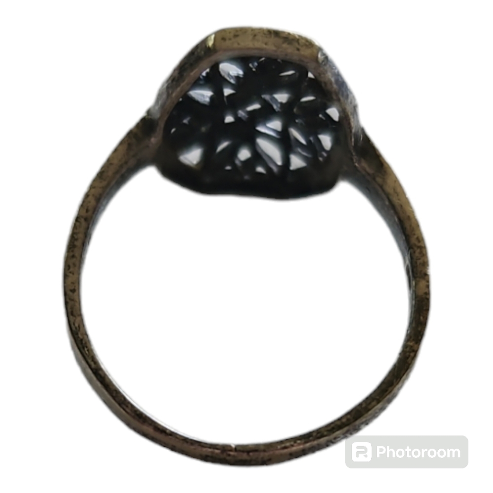 Antique Gothic Window Sterling Silver Ring - Picture 2 of 4